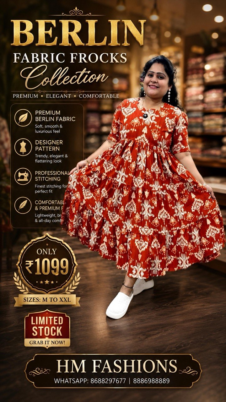 Premium Berlin Fabric Designer Frocks